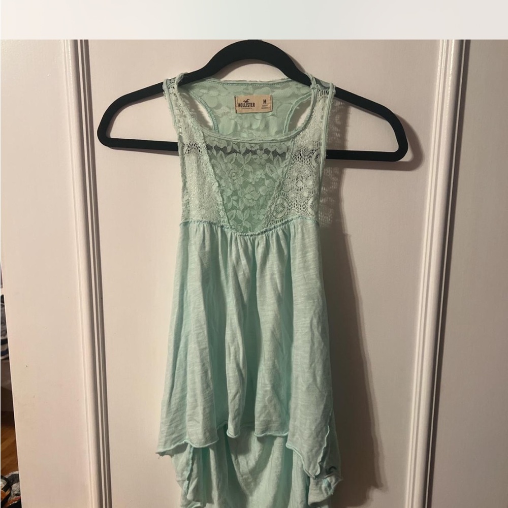Hollister Mint Green Lace Tank Top